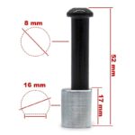 Systeme de verrouillage d axe 8/M6x52mm pour potence MI3