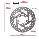 Disque de frein DV5-2 110mm 5H argent pour Xiaomi Essential et 1S nouveau modèle – Image 3
