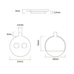 Plaquette de frein CT005-R en résine ronde avec ergot - 20pcs