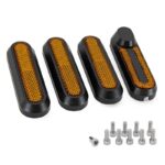 Catadioptre noir avec réflecteur jaune pour Xiaomi - Catadioptre noir avec réflecteur jaune pour Xiaomi pack de 10 – Image 2