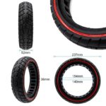 Pneu plein ultraléger offroad 10x2,125-6,1/B34 ligne rouge – Image 5