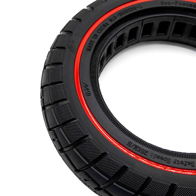 14985 Pneu plein ultraléger offroad 10x2,125-6,1/B34 ligne rouge – Image 1