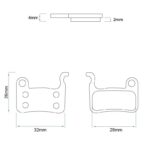 Plaquette de frein RS001-R en résine pour étrier Xtech - 2pcs - Plaquette de frein RS001-C céramique pour Xtech - 2 jeux – Image 2