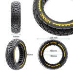 Pneu plein ultraléger Offroad 10x2,5/B44 - jaune [Nedong] – Image 2