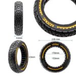 Pneu plein ultraléger Offroad 10x2,125-6,5/B44 - jaune [Nedong] – Image 5