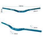 Guidon de 720 mm avec élévation de 25 mm bleu-noir – Image 4