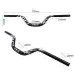 Guidon de 720 mm avec élévation de 90 mm noir – Image 2