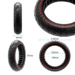 Pneu plein ultraléger 8,5x2-6,1/B34 - points rouges [Nedong] – Image 4