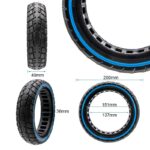 Pneu plein ultraléger offroad 8,5x2-6,1/B34 ligne bleue - Pneu plein ultraléger 8,5x2-6,1/B34 offroad red line – Image 3