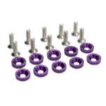 Rondelle JDM violette avec vis M6x16 - 10 pcs – Image 6