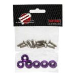 Rondelle JDM violette avec vis M6x16 - 10 pcs - Rondelle JDM bleue avec vis M6x16 - 10 pcs.