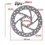 Disque de frein 160mm 6H argent – Image 3