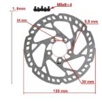 Disque de frein 135mm 5H argent – Image 3