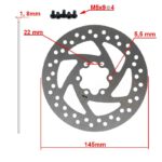 Disque de frein 145mm 6H argent – Image 4