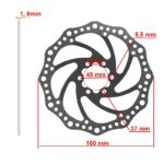 Disque de frein R6 160mm 6H argent - 48mm – Image 3