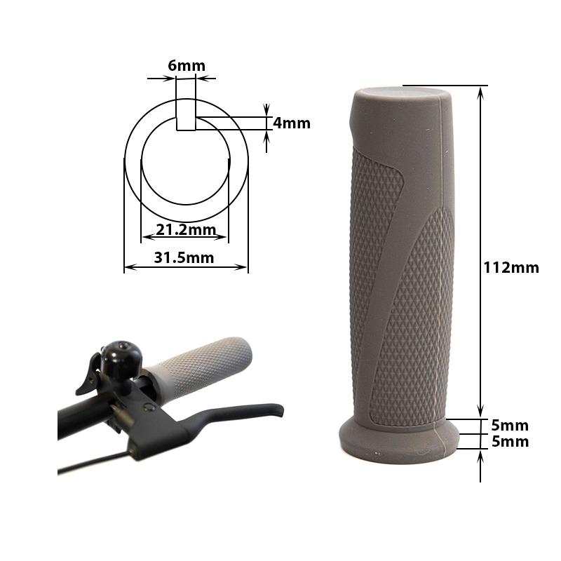 6586-1 Poignées en silicone gris pour Ninebot série F et D - 2 pcs. – Image 1