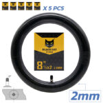 Chambre à air premium 2,0 mm épaisseur 8,5x2(156) Valve droite - 5pcs [Black cat] – Image 4