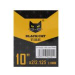Chambre à air premium 2,0 mm épaisseur 10x2/2,125 Valve droite - 5 pièces [Black cat]