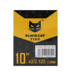 Chambre à air premium 2,0 mm épaisseur 10x2/2,125 Valve droite - 5 pièces [Black cat]