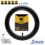 Chambre à air premium 2,0 mm épaisseur 10x2,5 Valve droite - 5pcs [Black cat]