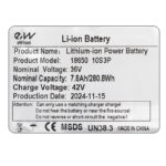 Batterie 36V 7,8A / H pour Xiaomi M365 / 1S / Essential / MI3 - Batterie 36V 9.6 à / H pour Xiaomi M365 / 1S / Essential / MI3 – Image 4