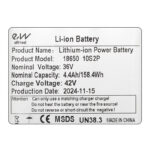 Batterie externe 36v 4.4 à / h – Image 2