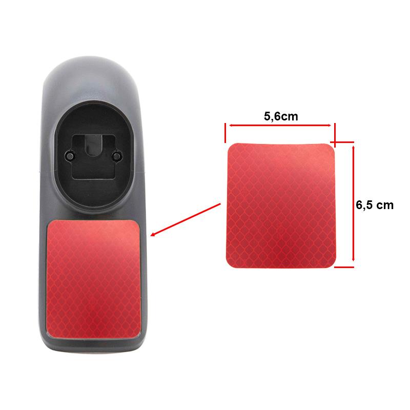 7458 Autocollant réfléchissant 50x60mm rouge pour garde-boue Xiaomi – Image 1