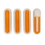 Catadioptre blanc avec réflecteur jaune pour Xiaomi - Catadioptre blanc avec réflecteur rouge pour Xiaomi – Image 3
