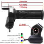 Accélérateur à main avec indicateur de batterie (36V) et clé - connecteur SM