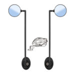 Rétroviseur latéral EWR002 pour casque – ajustable et amovible – Image 5