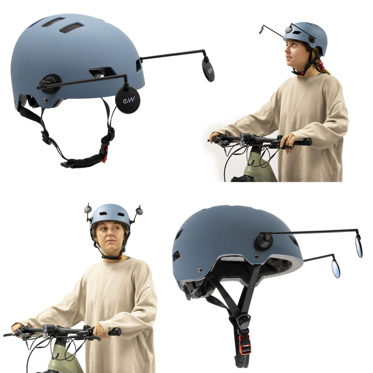 Rétroviseur latéral EWR002 pour casque – ajustable et amovible – Image 4
