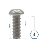 Vis de base avant et arrière Dualtron Mini – lot de 30 unités – Image 2