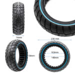 Pneu plein ultraléger Offroad 10x2,75-6,5/B55 - ligne bleue [Ewheel]