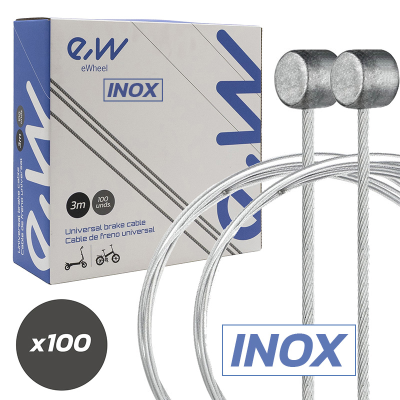 8435764434945_inox Câble de frein 3m acier inoxydable - 100 PCS – Image 1
