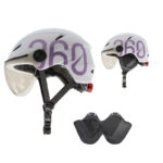 GLOOB Urban blanc - violet M cache-oreilles amovibles - GLOOB Urban blanc - violet L cache oreilles amovibles – Image 5