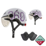 GLOOB Urban blanc - violet M cache-oreilles amovibles - GLOOB Urban blanc - violet L cache oreilles amovibles – Image 3