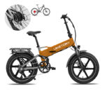 BRAVE vélo électrique FATBIKE Pliable Orange/Gris – Image 7