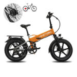 BRAVE vélo électrique FATBIKE Pliable Orange/Gris – Image 4