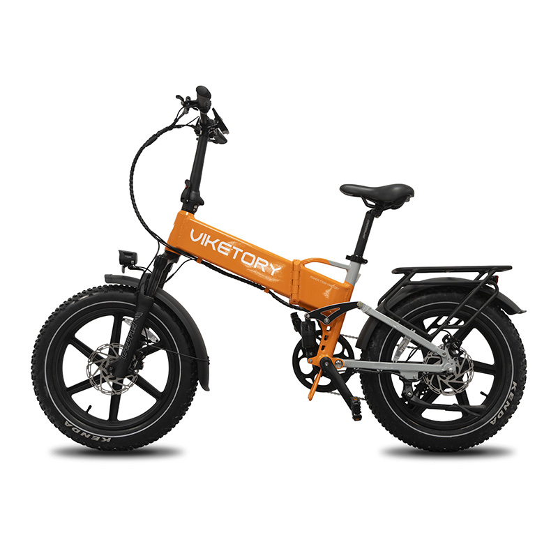 BRAVE-5-1-1 BRAVE vélo électrique FATBIKE Pliable Orange/Gris – Image 1